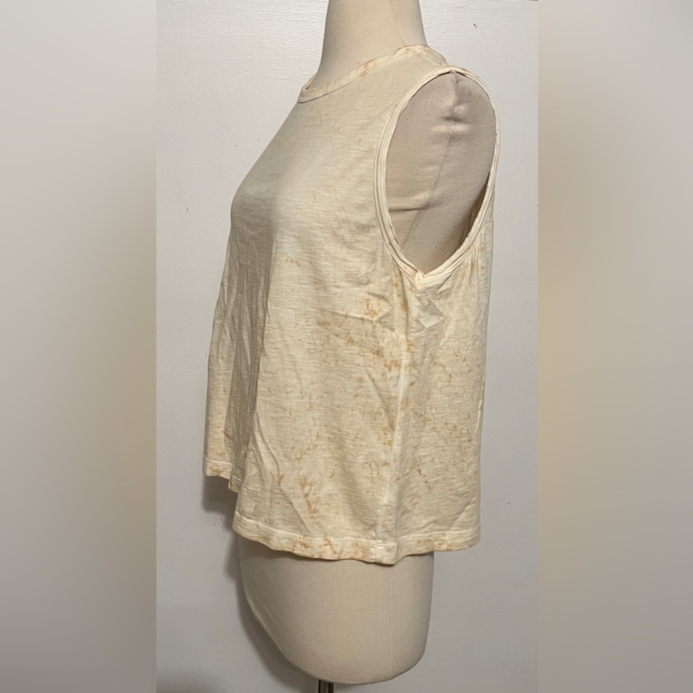 Universal Thread Distressed Cream & Beige Tank Top - Picture 3 of 5
